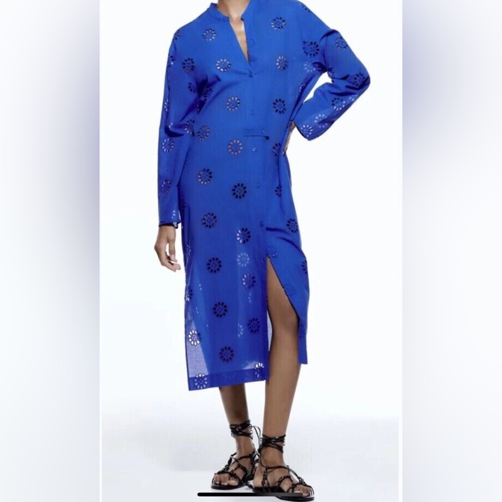 Zara Eyelet Embroidered Tunic Dress Perfect for summer